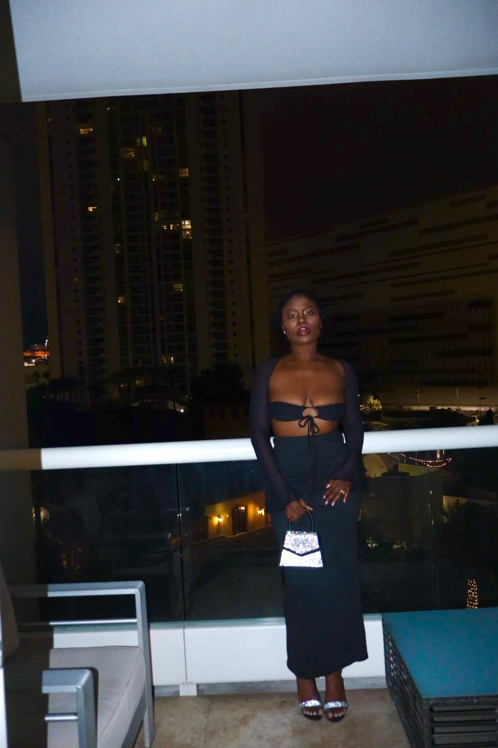 ☀️ The "Glow Up" Co-ord Set: Sheer Mesh Maxi Dress