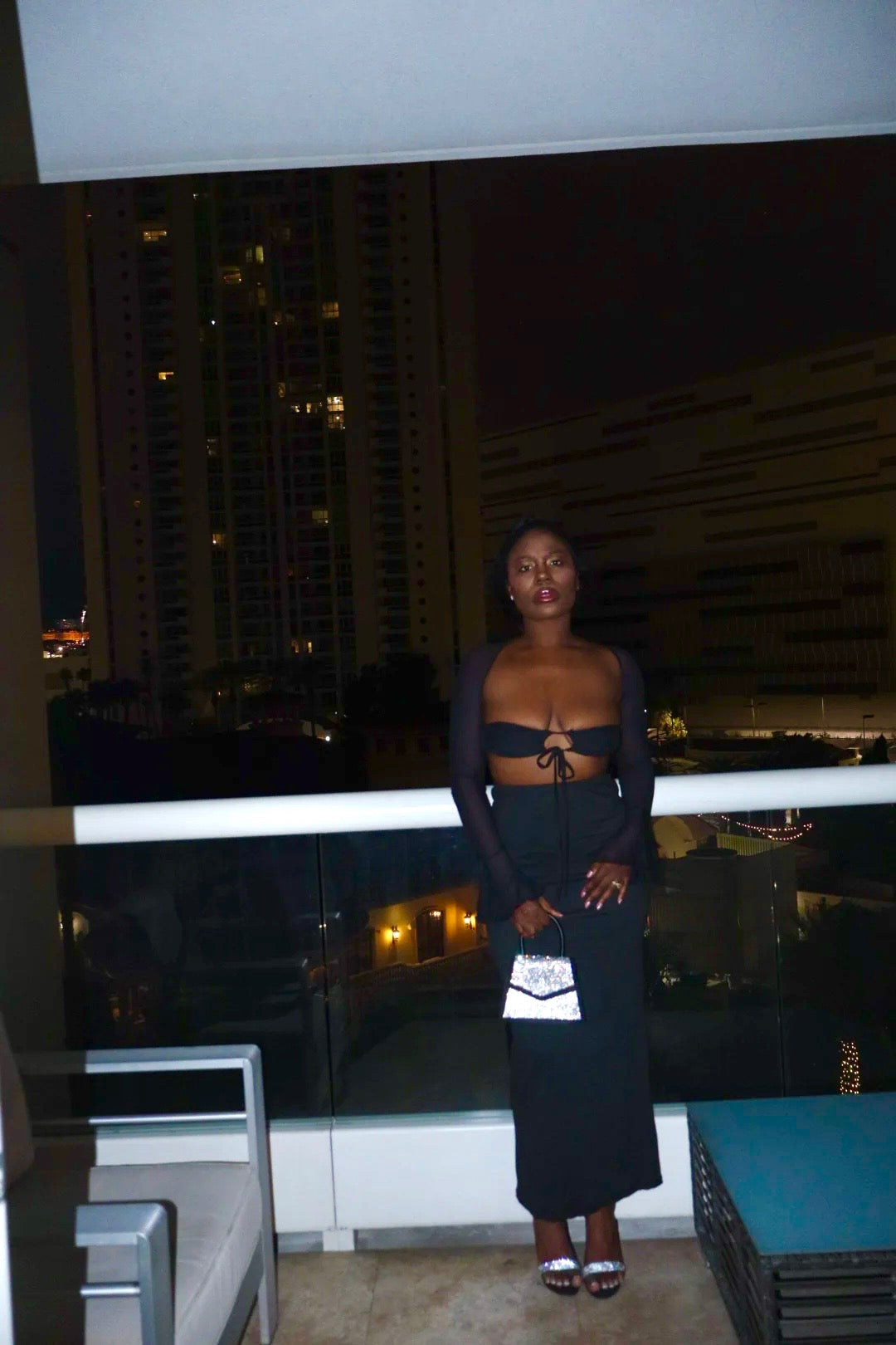 ☀️ The "Glow Up" Co-ord Set: Sheer Mesh Maxi Dress