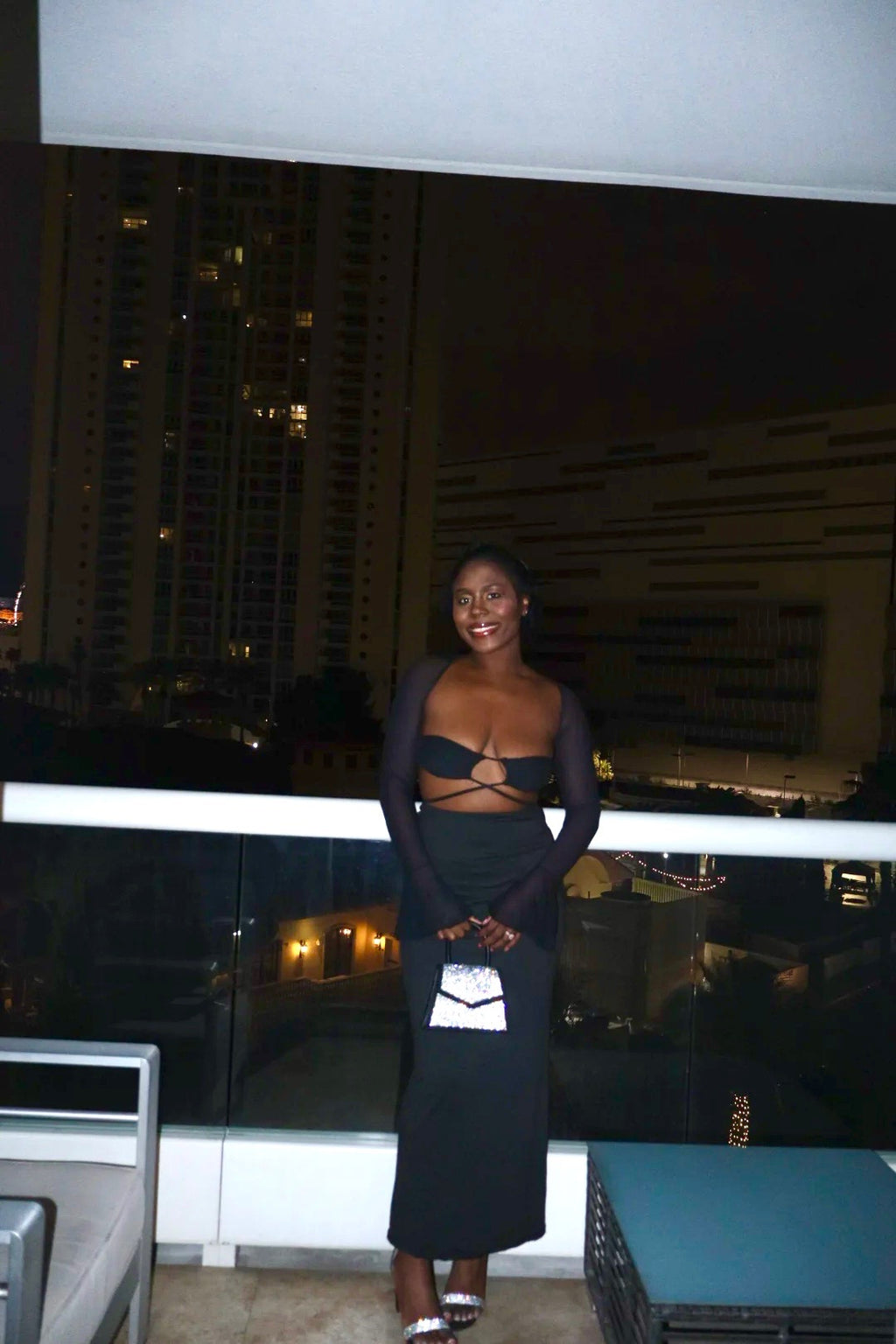 ☀️ The "Glow Up" Co-ord Set: Sheer Mesh Maxi Dress